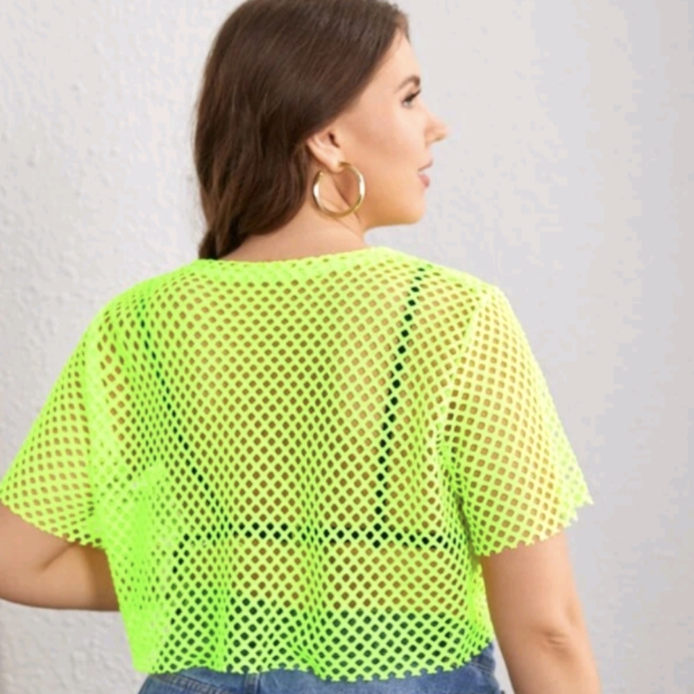 NWOT Mesh Crop top - Picture 2 of 2